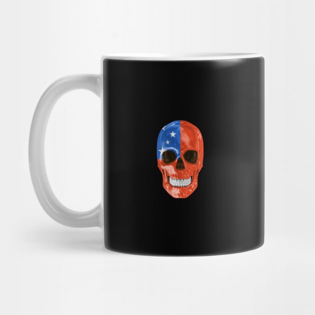 Samoa Flag Skull - Gift for Samoan With Roots From Samoa by Country Flags